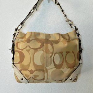 Coach Monogram Zip Top Tote